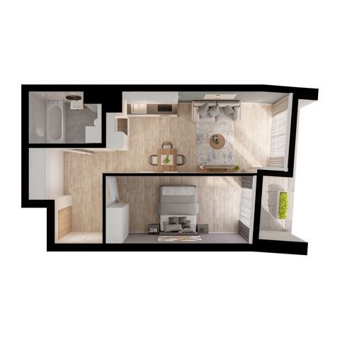 Plan 2 pok. 46m²