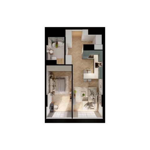Plan 2 pok. 46m²