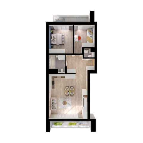 Plan 3 pok. 71m²