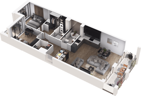 Plan 3 pok. 81m²