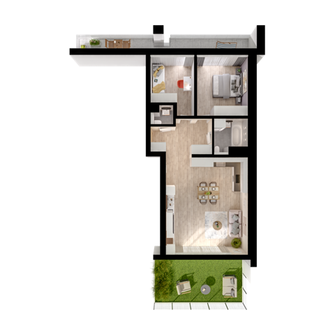Plan 3 pok. 71m²