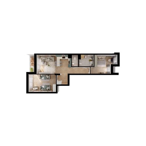 Plan 3 pok. 69m²