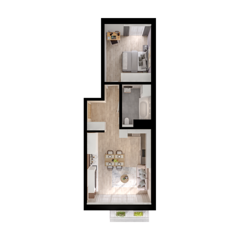 Plan 2 pok. 49m²