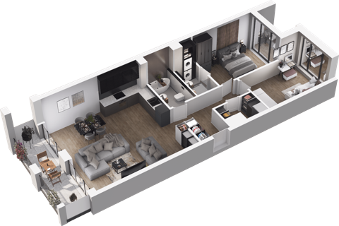Plan 3 pok. 82m²