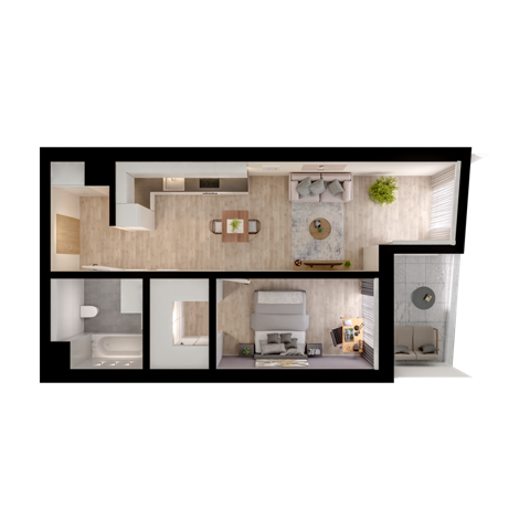 Plan 2 pok. 50m²