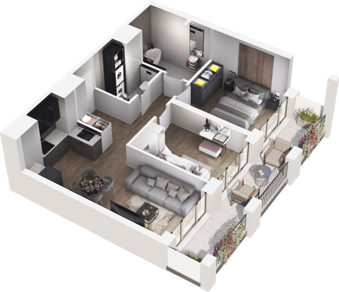 Plan 3 pok. 56m²