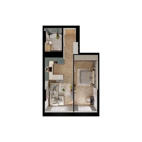 Plan 2 pok. 42m²