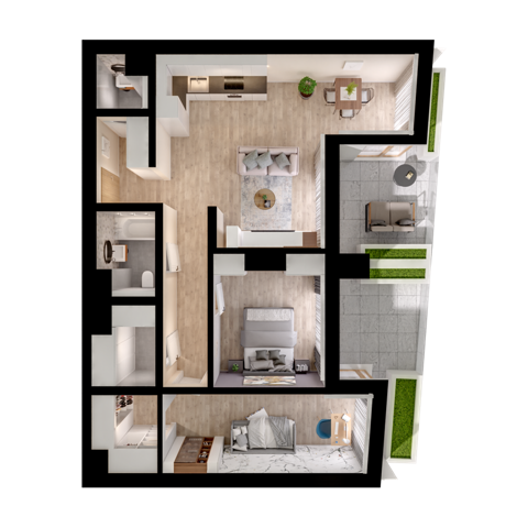 Plan 3 pok. 74m²