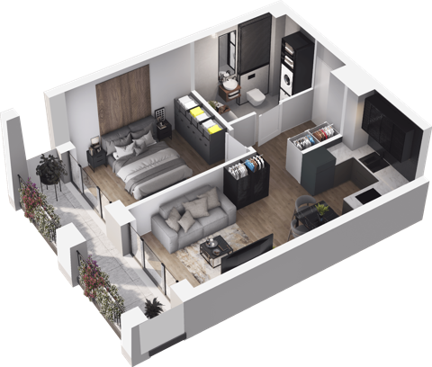 Plan 2 pok. 38m²