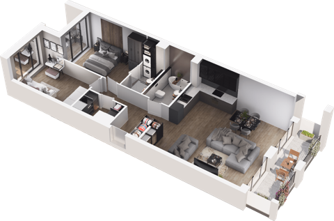 Plan 3 pok. 82m²