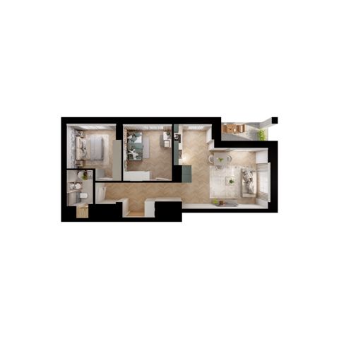 Plan 3 pok. 60m²