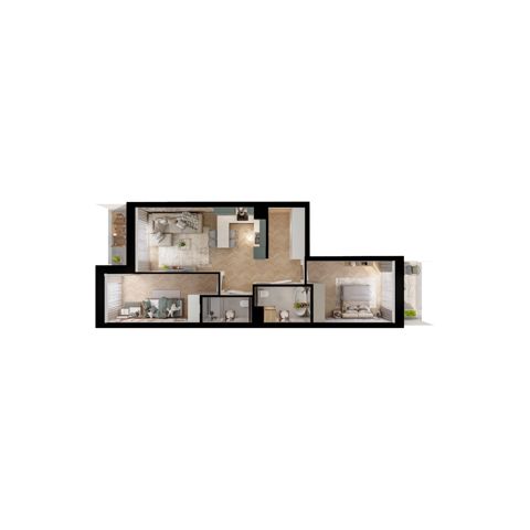Plan 3 pok. 60m²