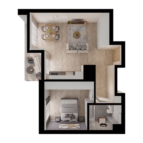 Plan 2 pok. 50m²