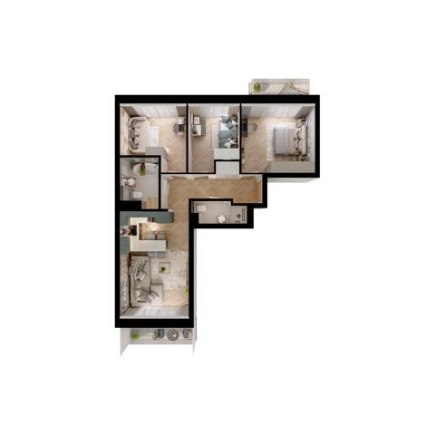 Plan 4 pok. 65m²