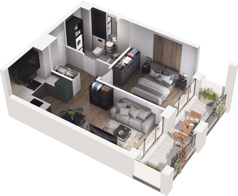 Plan 2 pok. 38m²