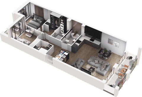 Plan 3 pok. 82m²
