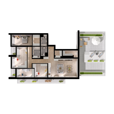 Plan 5 pok. 154m²