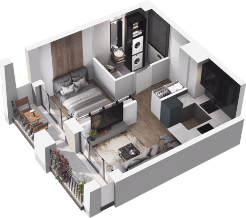 Plan 1 pok. 30m²