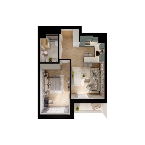 Plan 2 pok. 42m²