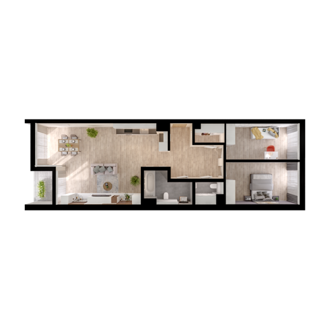 Plan 3 pok. 91m²