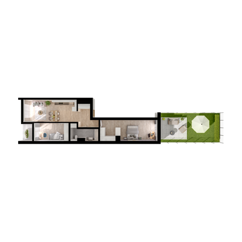 Plan 3 pok. 67m²