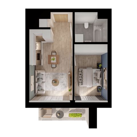 Plan 2 pok. 36m²