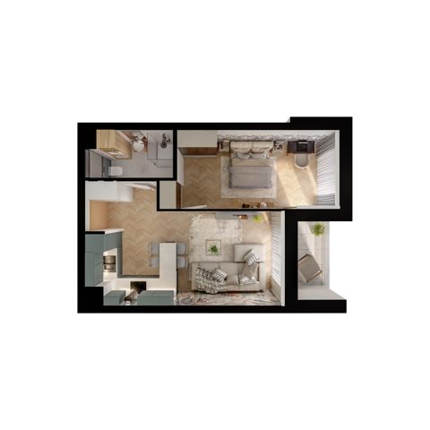 Plan 2 pok. 40m²