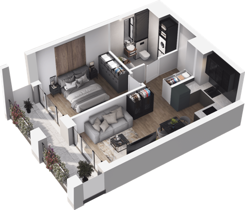 Plan 2 pok. 38m²