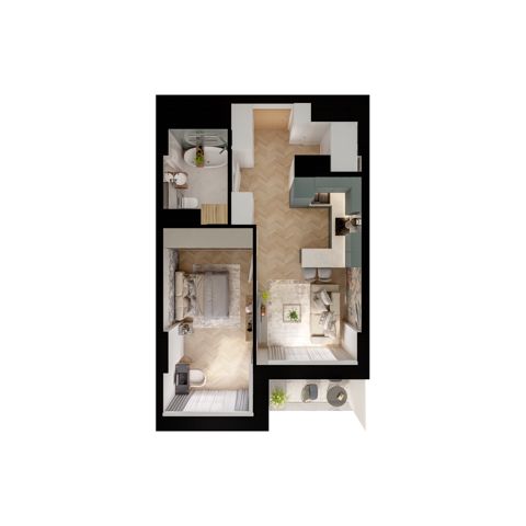 Plan 2 pok. 42m²