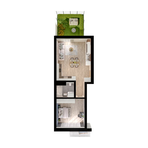 Plan 2 pok. 54m²