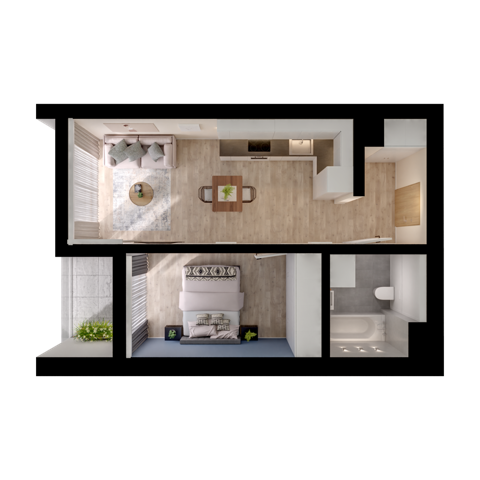 Plan 2 pok. 40m²
