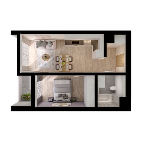 Plan 2 pok. 40m²