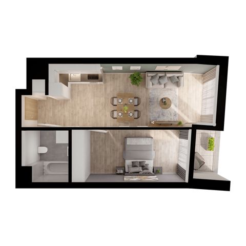 Plan 2 pok. 45m²