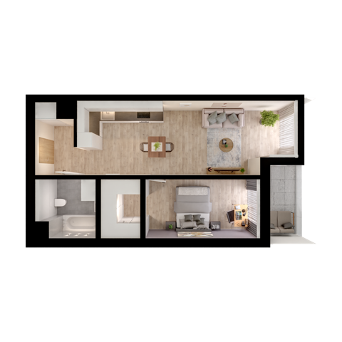 Plan 2 pok. 51m²