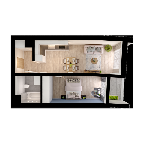 Plan 2 pok. 46m²
