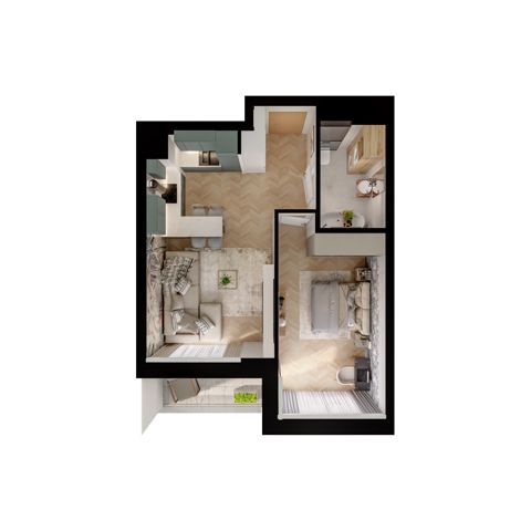 Plan 2 pok. 43m²