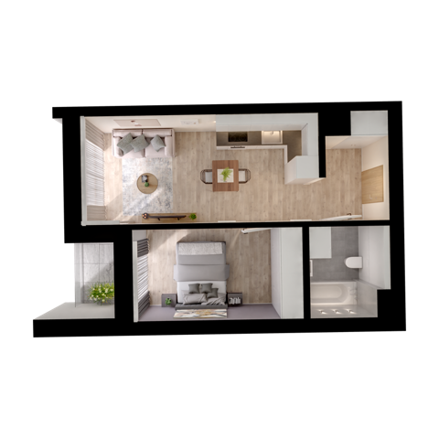 Plan 2 pok. 40m²