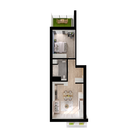 Plan 2 pok. 49m²