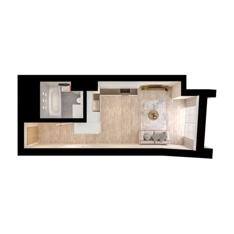 Plan 1 pok. 32m²