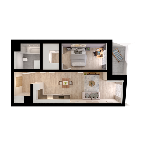 Plan 2 pok. 49m²