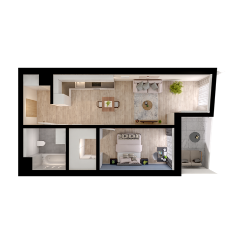 Plan 2 pok. 50m²