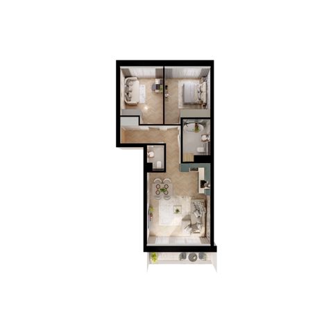 Plan 3 pok. 61m²