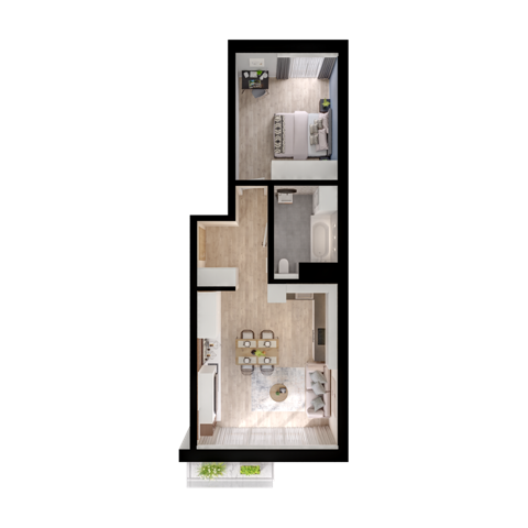 Plan 2 pok. 49m²