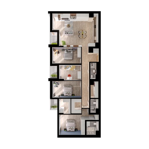 Plan 5 pok. 145m²