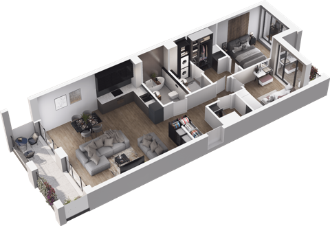 Plan 3 pok. 81m²