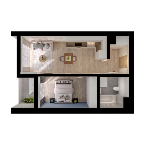 Plan 2 pok. 40m²