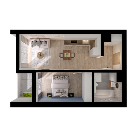 Plan 2 pok. 40m²