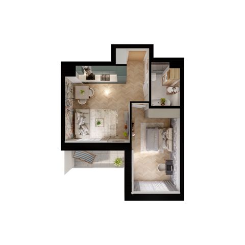 Plan 2 pok. 41m²