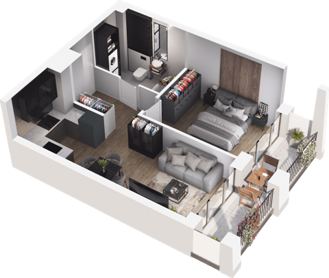 Plan 2 pok. 37m²