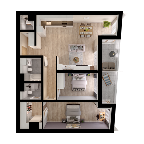 Plan 3 pok. 90m²